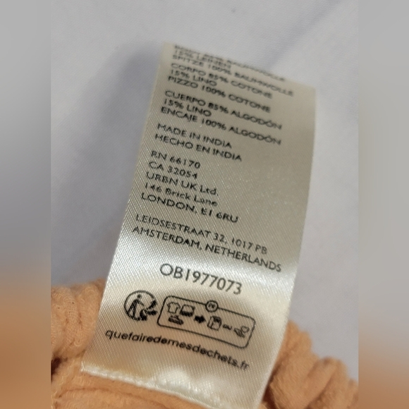 Free People Because Of You Blousen Tank Top Cotton/linen Blend Size Large - Picture 5 of 11